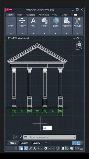 Qdim (quick dimension) - AutoCAD Tutorial #autocad