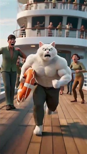 Shorts Style Buff Cat is a GIGA CHAD 🐱🔥 #aicat #cat #cutecats #funny #cute #catanimation #funnycat