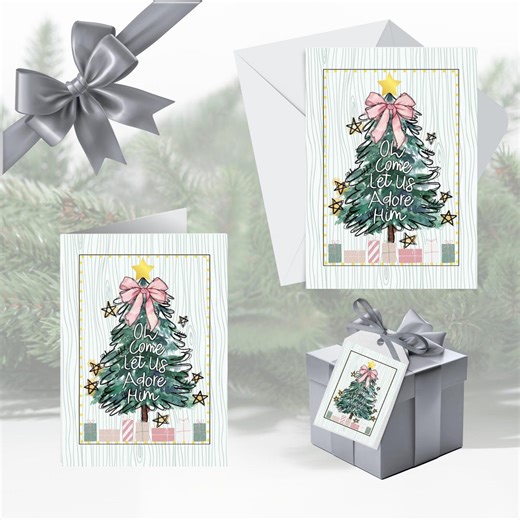 Printable Holiday Christmas Religious Faith Based Stationary Card/gift Tag/envelope Set (DIY, PDF Print) - Etsy