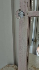 Pale Pink Window Pane Mirror With Shelf: Shabby Chic Cottage Decor - Etsy