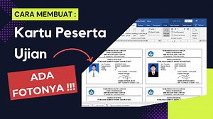 Video ini menjelaskan tentang cara membuat Kartu Ujian yang dilengkapi dengan Foto. Format Kartu ujian ini dibuat dengan menggunakan Mail Merge. Dalam 1 Lembar kertas A4 kita bisa mencetak sebanyak 8 buah kartu ujian dengan ukuran sebesar kartu ATM atau KTP. Tutorialnya dijelaskan secara lengkap dari awal sampai akhir, sehingga bagi pemula pun In Sya Alloh akan bisa mengikuti langkah langkahnya. Daftar Isi: 00:00 Pembuka 00:24 Membuat Format Kartu Ujian 23:48 Menyiapkan Foto 25:12 Membuat Databa