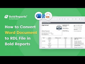 How to Convert a Word Document to an RDL File (Classic) | Bold Reports®