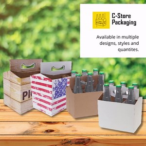 ICE N COLD 6pk Cardboard Carrier (White, 150ct) | Holds 6pk 12oz Bottles | FAST SAME DAY SHIPPING