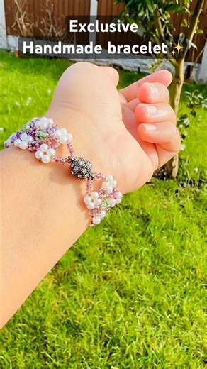 Unique Pearl, Crystal & Seed Bead Bracelet Design ✨ One-of-a-Kind Handmade Jewelry #Shorts