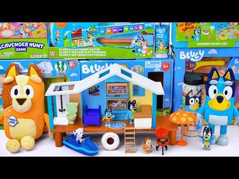 Bluey Toy Collection Unboxing Review 💙 Bluey's Beach Cabin Playset & Chilli Plush
