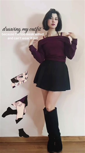 Drawing My Outfit: Embracing Edgy Styles at Home