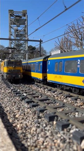 Dutch intercity vs freight #netherlands #train #trainlover #miniature #europe #intercityexpress