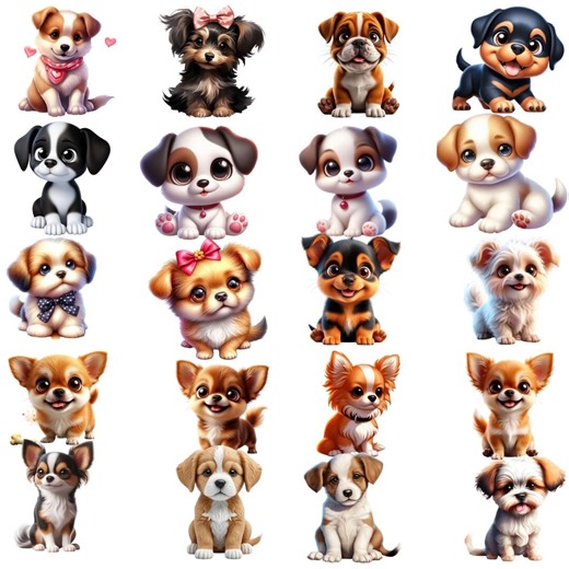 Baby Puppy Clipart PNG – Adorable Dog Graphics (digital Download) - Etsy