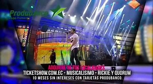 COMPRA YA LAS ÚLTIMAS ENTRADAS para PABLO ALBORÁN en #Quito- #Ecuador único concierto este sábado 7 de abril 20h00 Ágora C.C.E. Puntos de venta: Musicalisimo-Rickie Quorum y www.ticketshow.com.ec Paga con tarjetas PRODUBANCO y difiere tu compra a 10 meses sin intereses. ¡No te quedes fuera! Te lo trae #TopShowsEcuador | Top Shows Ecuador