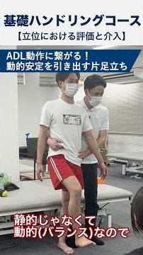 【実技動画】ADL動作に繋がる‼︎動的安定を引き出す片足立ち🦵基礎ハンドリングコースの一部を紹介‼︎ #リハビリ #理学療法士 #作業療法士 #脳卒中 #strokelab #ハンドリング #実技
