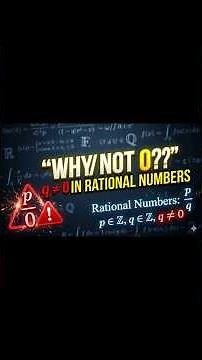 Why q not equal to 0 in Rational Numbers? Explained Simply#mathoholic #newncert #mathlogic