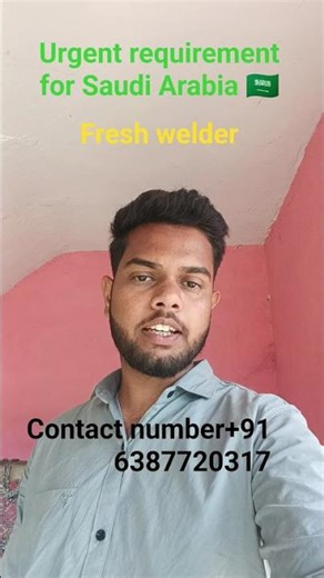 Urgent Requirement for Saudi Arabia 🇸🇦 | fresh Welder Job | Salary 2600 SAR | 10 Hours Duty |