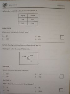 Question 16Given the truth table:| input | output || -----... | Filo