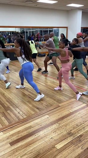 Engaging Aerobic Fitness Class for Adults