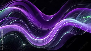 An abstract composition of flowing lights and colors, creating a dynamic visual experience with technological undertones