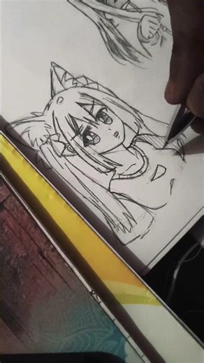 Drowing Anime Cat 🐱 Girl 👧.