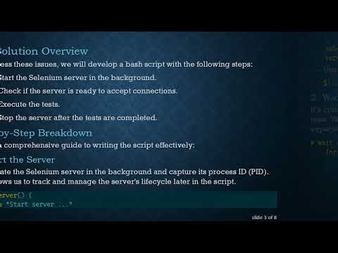 Efficiently Start and Stop a Selenium Server with Bash