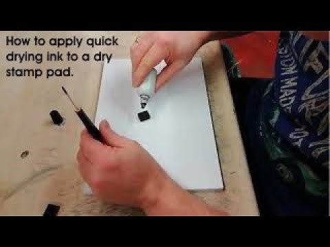 How to apply quick drying ink to a dry stamp pad