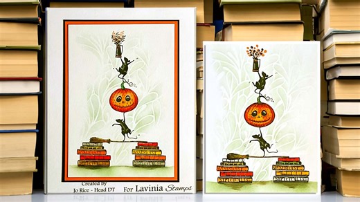 A Magical Balancing Act by Jo Rice To learn more about the techniques and products used to make this beautiful card, head over to https://laviniastamps.com/a-magical-balancing-act-by-jo-rice/ Hi everyone, Jo from the design team here. Thanks so much for popping in and joining me. Today, I thought we would have a play with some of the fabulous new stamps. I do love these and they mix and match wonderfully with our older stamps too. I am going to build up the design to create an acrobatic spectacl