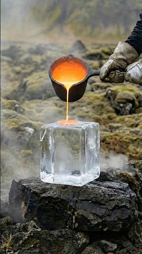 LAVA vs. GIANT ICE CUBE 🧊🔥 (Satisfying ASMR)