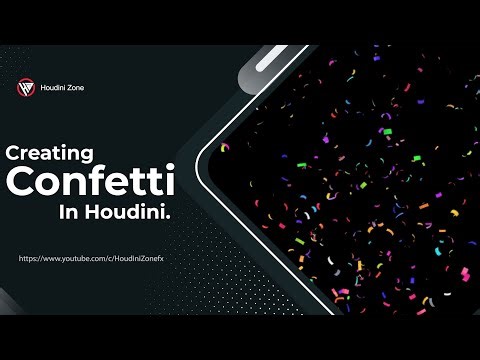Creating Confetti(Ticker Tape) In Houdini | Houdini Fx 18.5 | Houdini Zone |