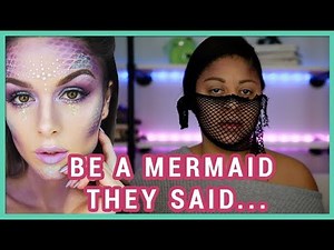 Trying to follow a Mermaid Makeup Tutorial | Easy Mermaid Makeup | Gavyn Taylor