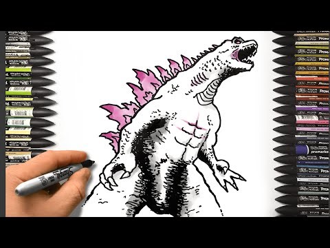 How To Draw Fortnite Godzilla Evolved | Step by Step Drawing Tutorial #drawing