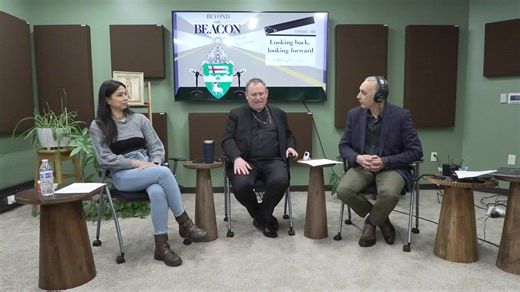 A new episode of Beyond The Beacon is out now! In this clip, Bishop Kevin Sweeney talks about one of his favorite shows, "The Chosen." For this special episode, Bishop Kevin also looks back on the year and offers his perspective on the Universal and local Catholic Church for 2026. Joining him are Communications Director Jai Agnish and Digital Media Specialist Cecile Pagliarulo. We reflect on some of the biggest stories, social media posts, Beacon articles, and podcast episodes that resonated wit