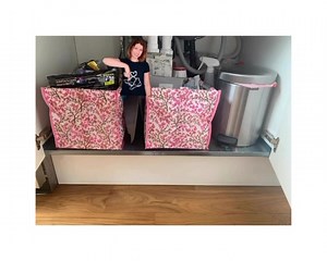 Our utility Chic, fold flat boxes and caddies work a treat under the kitchen sink, they aren’t rigid so they can squeeze into tight areas. They’re great quality, long lasting, wipe clean plus they look so good too! For more information click the link to the website www.thecamouflagecompany.com | THE CAMOUFLAGE COMPANY