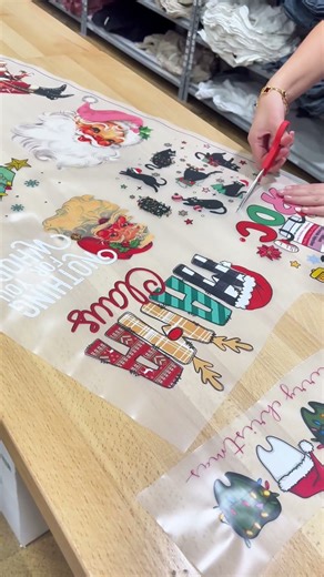 Every print starts here, handmade,heat-pressed, and holiday-ready 🎄✨