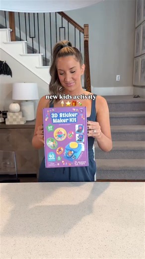 Kristin Miller | Creator | Dallas, TX on Instagram: "Add this puffy sticker maker to your gift idea list♥️Comment “FUN” and ill send it to you to your DMs! this would make the best birthday gift or christmas gift for kids. My kids sat down for this for an hour! Save & send to a parent who needs to know about this! • • #kidstoys #kidsgiftidea #kidsactivities #toddleractivities #kidschristmasgifts"