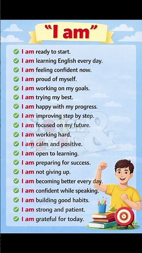 20 I Am Sentences | Improve Spoken English Daily #englishforbeginners #english