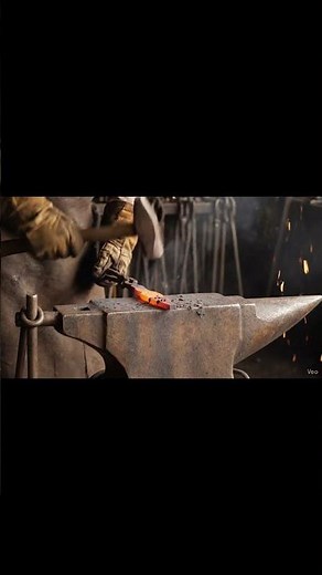 Red Hot Metal Forging ASMR 🔥 Satisfying Hammer Strikes & Flying Sparks #shorts #asmr #tiktok