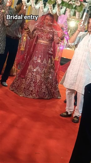 bridal entry beautiful original phoolon ki chadar #wedding #original #chadar #shorts