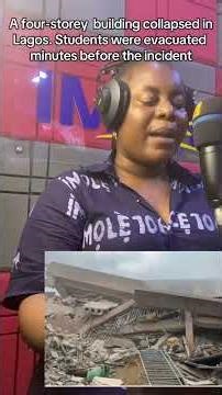 Four-storey building collapsed in Lagos. Students were evacuated before the incident #news #latest