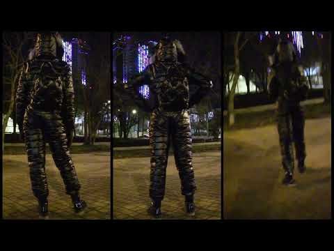 SHADOW VANGUARD: SUPREME LEATHER WINTER ARMOR & GAS MASK REIGN. FULL BODY BLACK LEATHER EXOSUIT