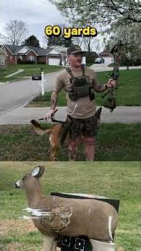 Realistic lethal distance with a compound bow. #hunting #archery #whitetail #compoundbow