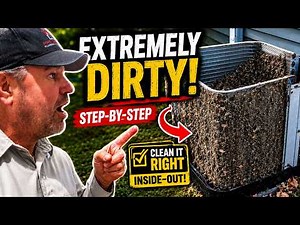 Cleaning Extremely Dirty AC Condenser Coils | Step by Step