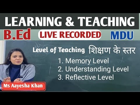 B.Ed. / 1st Year / Learning & Teaching / Hybrid Class / Most Important Tips / Recorded / Ms Aayesha