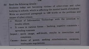 Write an analytical paragraph in 120 words on the problems and ... | Filo