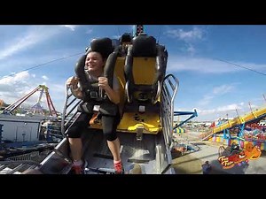 FIRE BALL: Giant Looping Wheel Ride Onride POV at HIGHLAND COUNTY FAIR Sebring 2018 🇺🇸