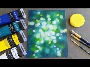 Simple Acrylic Bokeh background using just 4 colors! Part1