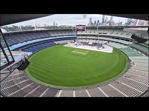 AC/DC stage at the MCG being built - watch the timelapse footage Noise11.com