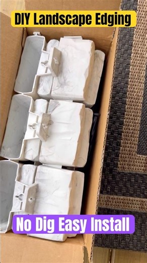 DIY Landscaping Edging — No Dig Easy Install for a Beautiful Garden! #home #garden #shortsfeed