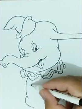 How To Draw DUMBO Step by Step