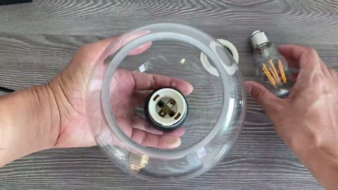 3 Pack Clear Glass Globes for Light Fixtures Replacement, 5.9" Diameter, Clear Round Glass Globe Lampshade Cover for Pendant Light Wall Sconce Chandelier, 1-5/8 Inch Fitter