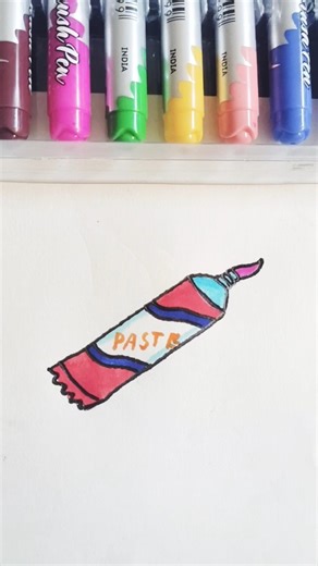 how to draw toothpaste #art #childrensart