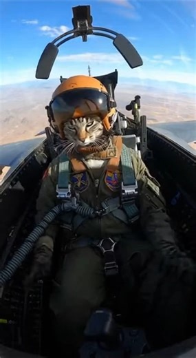 Cat Pilot F-16 Mission" #funny #animallife #animallovers
