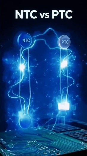 difference between ntc and ptc thermistors #electroniccomponents #sensor