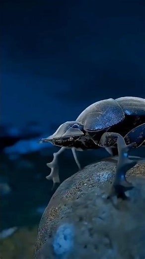 How Dung Beetles Roll PERFECTLY Straight in Total Darkness! 🪲🌑 Shocking #DungBeetle #ViralShorts